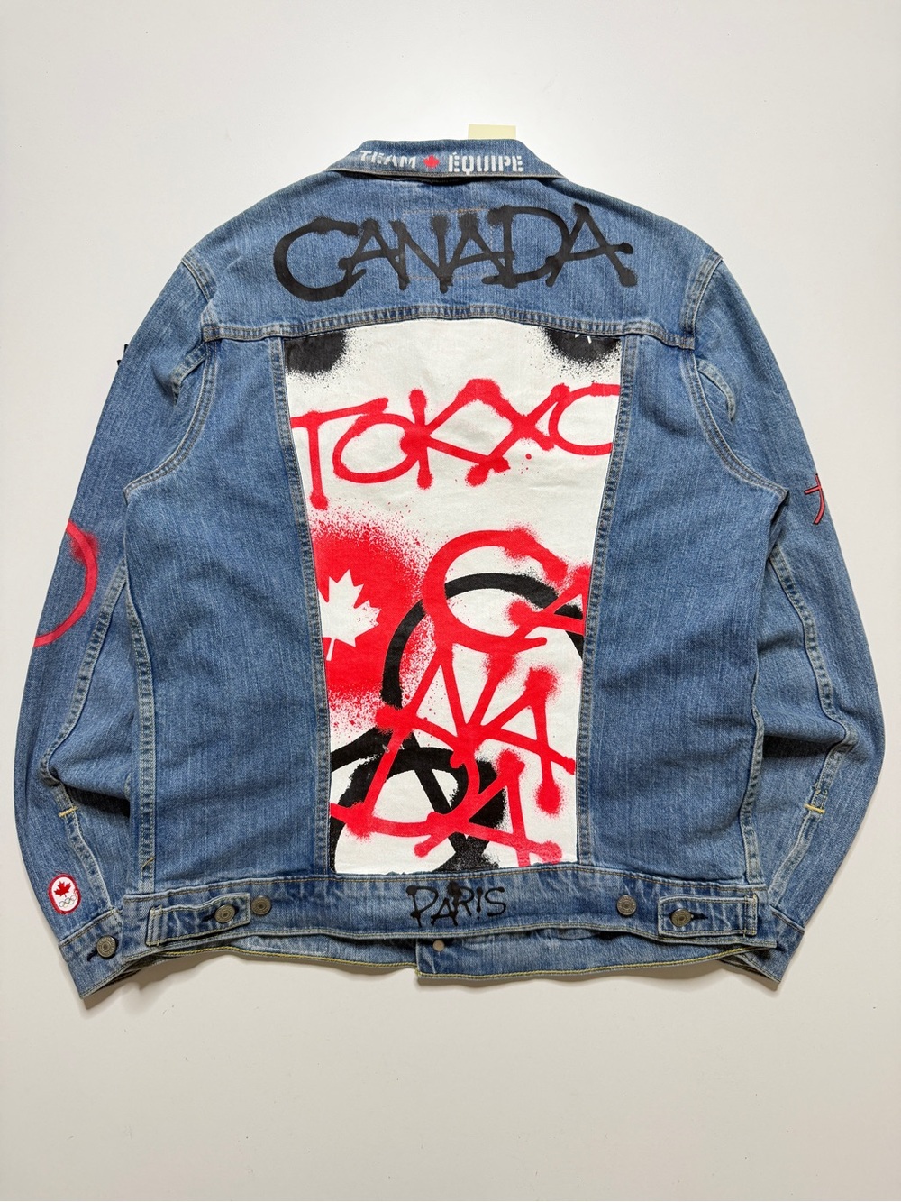Levi’s 2020 Olympics Hudsons Bay Company Type 3 Denim Trucker Jacket Mens Large